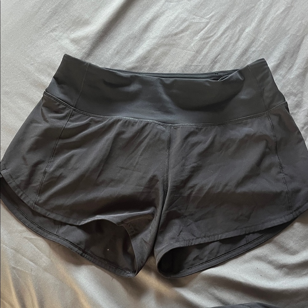 lululemon athletica Black Running Shorts with High Waistband